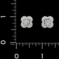 14K White Gold Estate Diamond Earrings