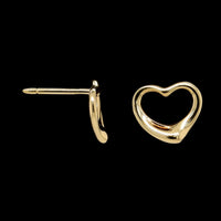 Tiffany & Co. 18K Yellow Gold Estate Peretti Open Heart Earrings