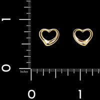 Tiffany & Co. 18K Yellow Gold Estate Peretti Open Heart Earrings