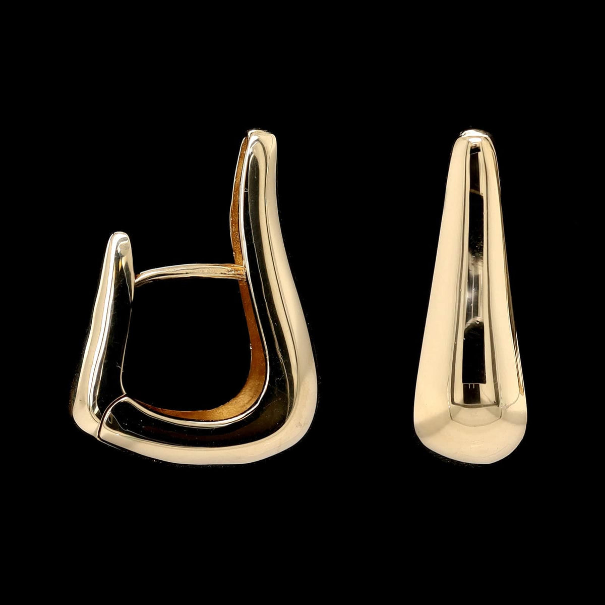 14K Yellow Gold Estate Hinged Hoop Earrings