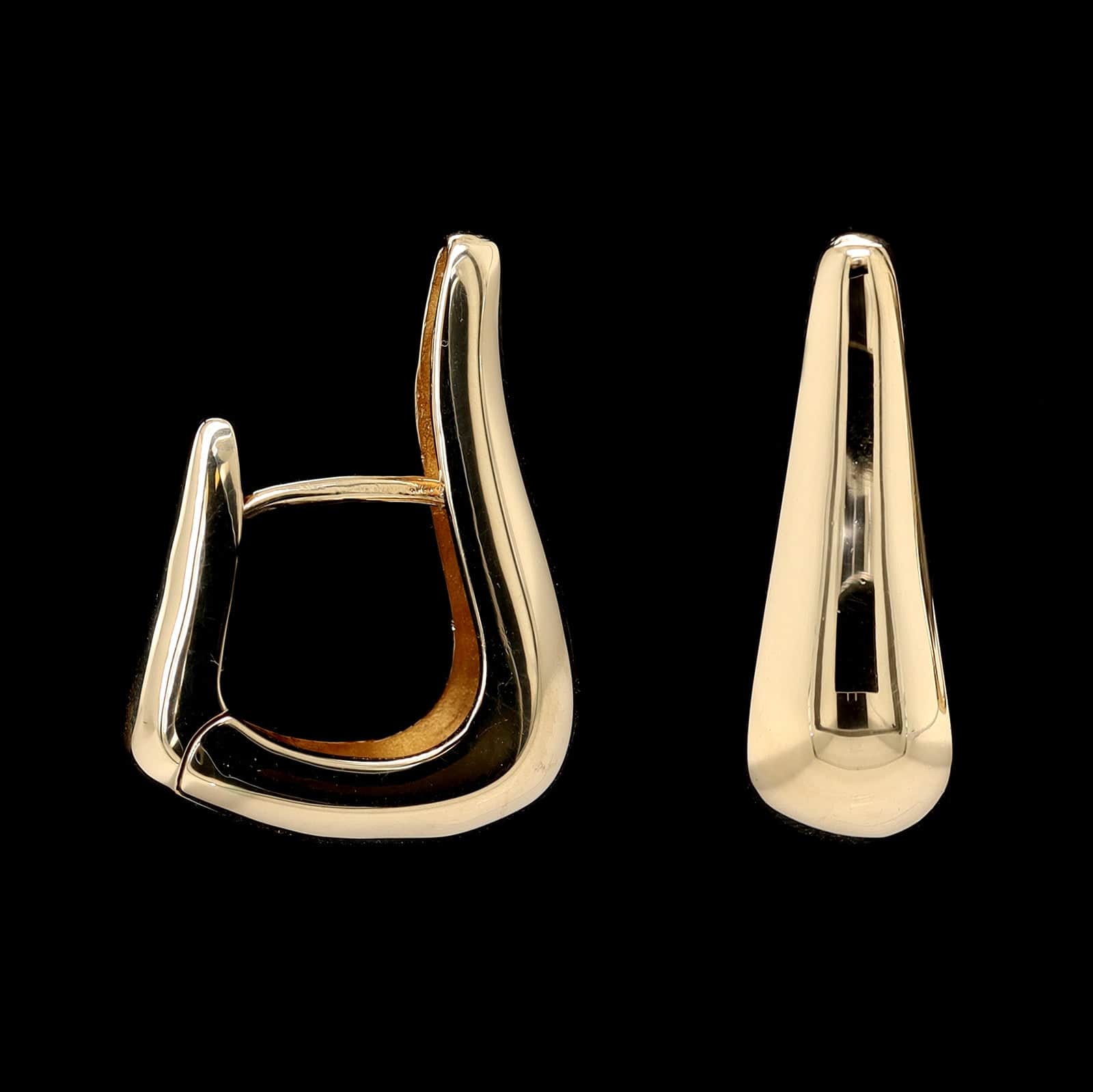 14K Yellow Gold Estate Hinged Hoop Earrings