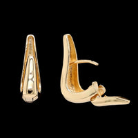 14K Yellow Gold Estate Hinged Hoop Earrings