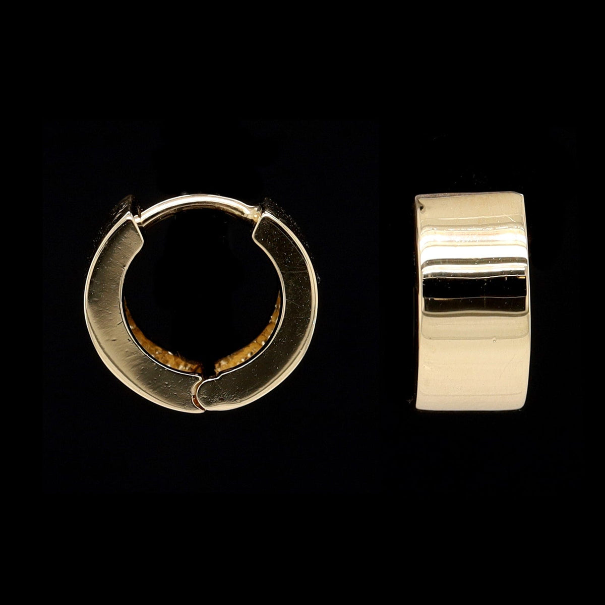 14K Yellow Gold Estate Hinged Hoop Earrings