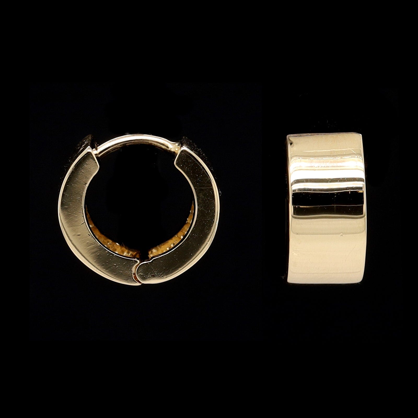 14K Yellow Gold Estate Hinged Hoop Earrings