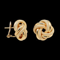 18K Yellow Gold Estate Knot Earrings