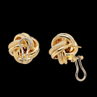 18K Yellow Gold Estate Knot Earrings