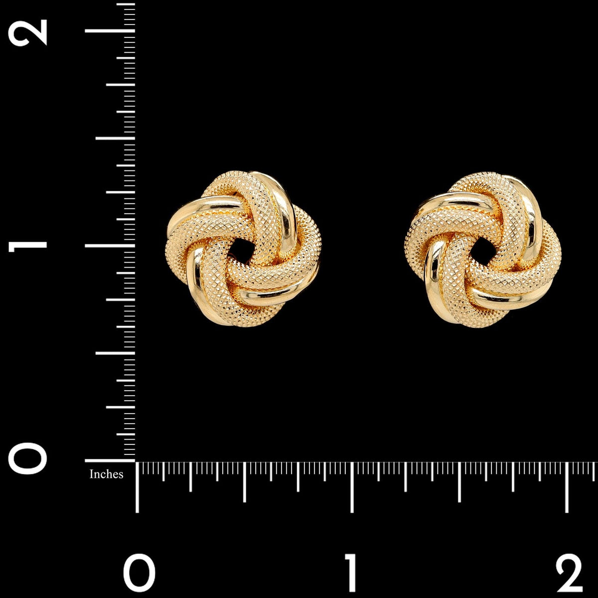 18K Yellow Gold Estate Knot Earrings