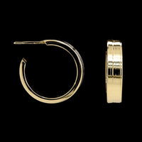 18K Yellow Gold Estate Hoop Earrings