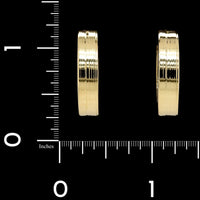 18K Yellow Gold Estate Hoop Earrings