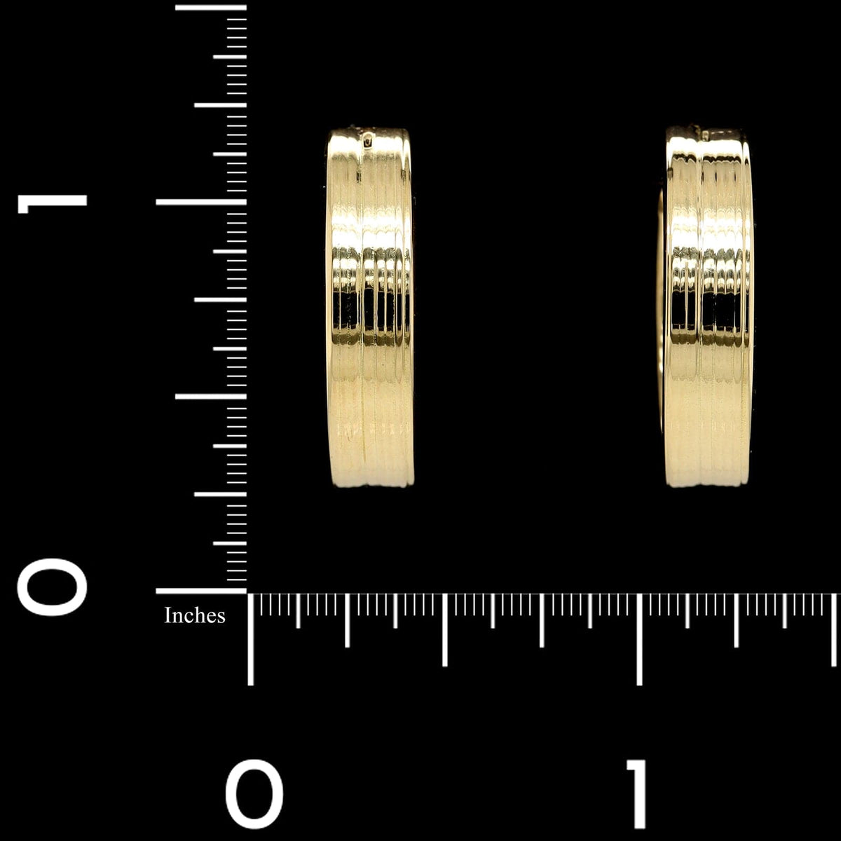 18K Yellow Gold Estate Hoop Earrings