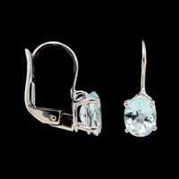 18K White Gold Estate Aquamarine Earrings