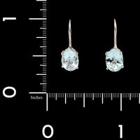 18K White Gold Estate Aquamarine Earrings