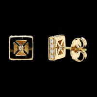 18K Yellow Gold Estate Diamond Earrings