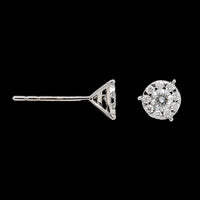Memoire 18K White Gold Estate Bouquet Earrings