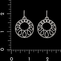 18K White Gold Estate Diamond Circle Earrings