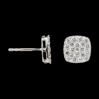14K White Gold Estate Diamond Earrings