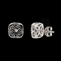 14K White Gold Estate Diamond Earrings
