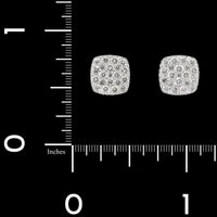 14K White Gold Estate Diamond Earrings