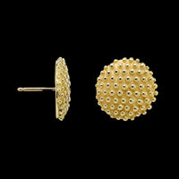 18K Yellow Gold Estate Textured Earrings