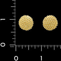 18K Yellow Gold Estate Textured Earrings