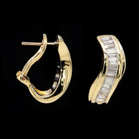 18K Yellow Gold Estate Diamond Earrings