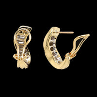 18K Yellow Gold Estate Diamond Earrings