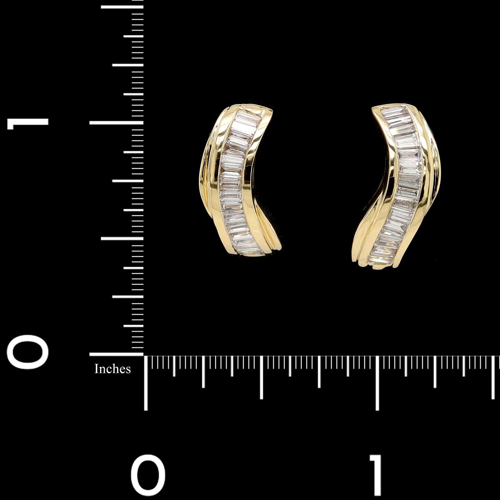 18K Yellow Gold Estate Diamond Earrings