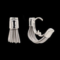 Marco Bicego 18K White Gold Estate Madagascar Hoop Earrings