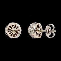 14K White Gold Estate Diamond Stud Earrings