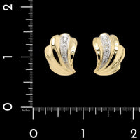 18K Yellow Gold Estate Diamond Earrings