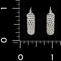 14K White Gold Estate Hoop Earrings