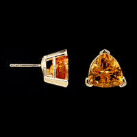 14K Yellow Gold Estate Citrine Studs