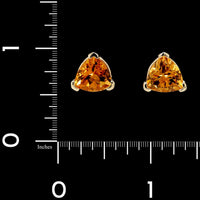 14K Yellow Gold Estate Citrine Studs