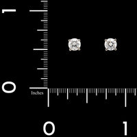 14K White Gold Estate Diamond Stud Earrings