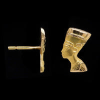 19K Yellow Gold Estate Nefertiti Earrings