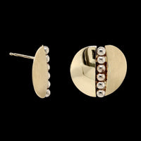 14K Two-tone Gold Estate Earrings