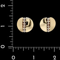 14K Two-tone Gold Estate Earrings