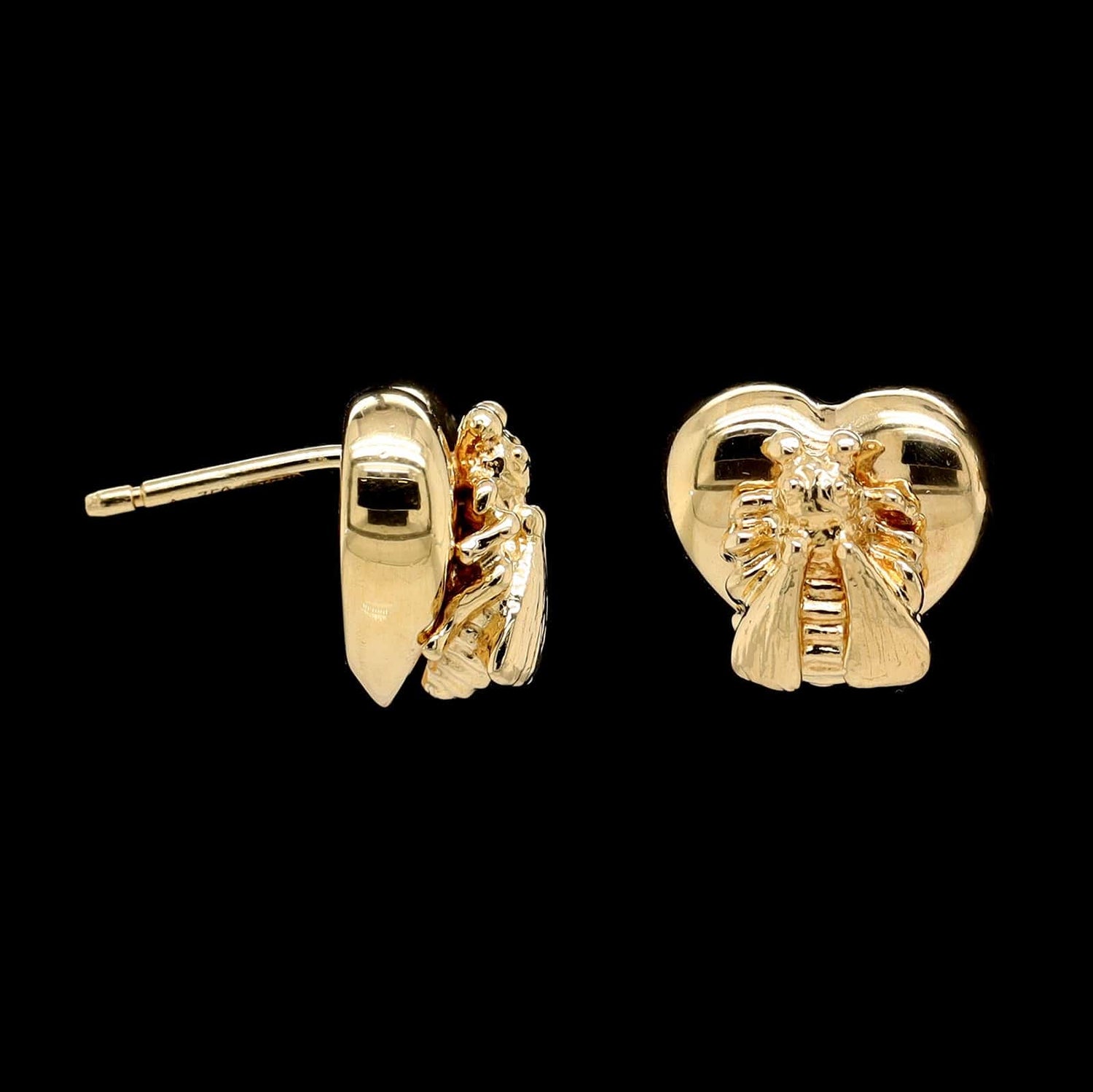 Gucci 18K Yellow Gold Estate Le Marche Des Merveilles Heart Bee