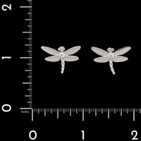 Tiffany & Co. 18K White Gold Estate Diamond Dragonfly Earrings