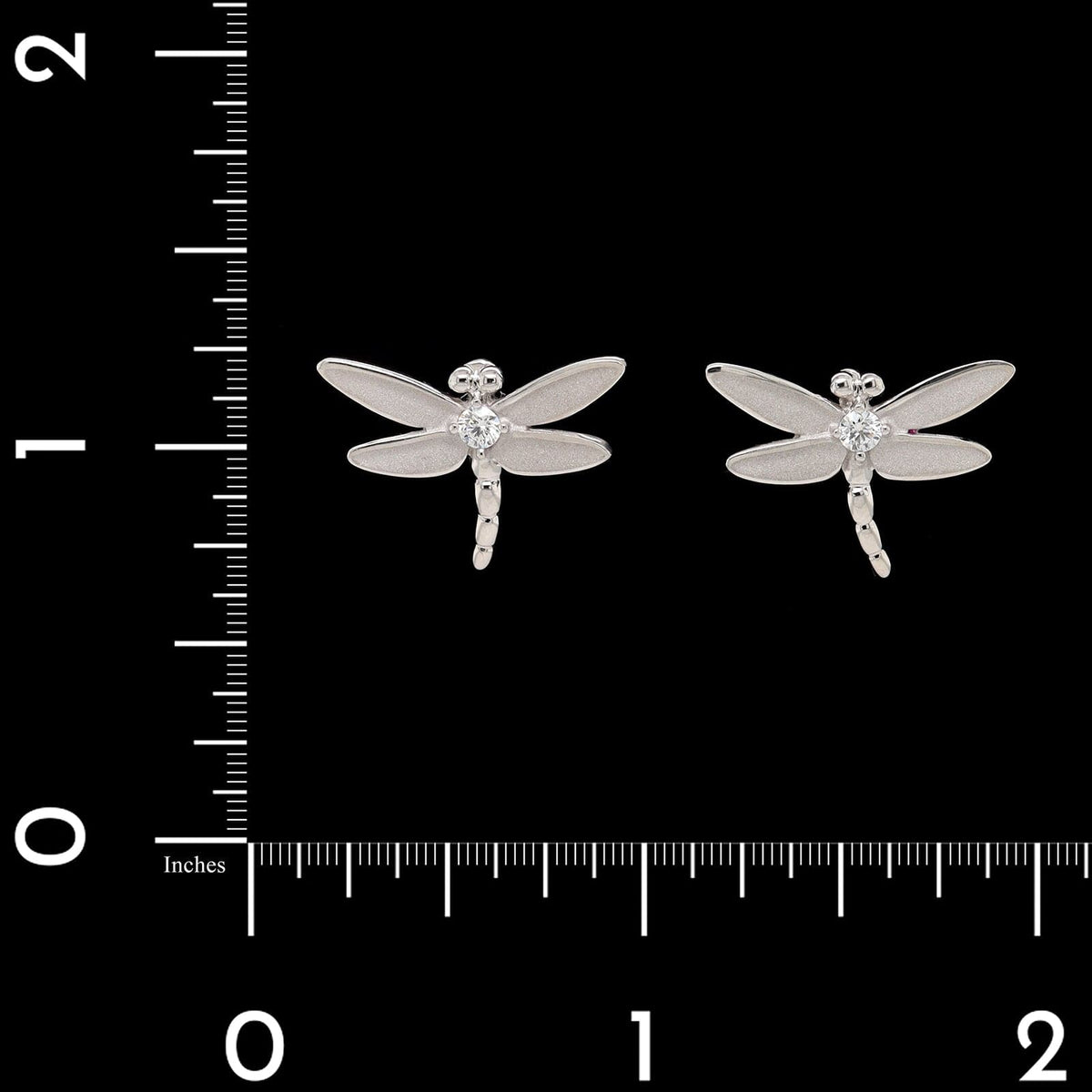 Tiffany & Co. 18K White Gold Estate Diamond Dragonfly Earrings