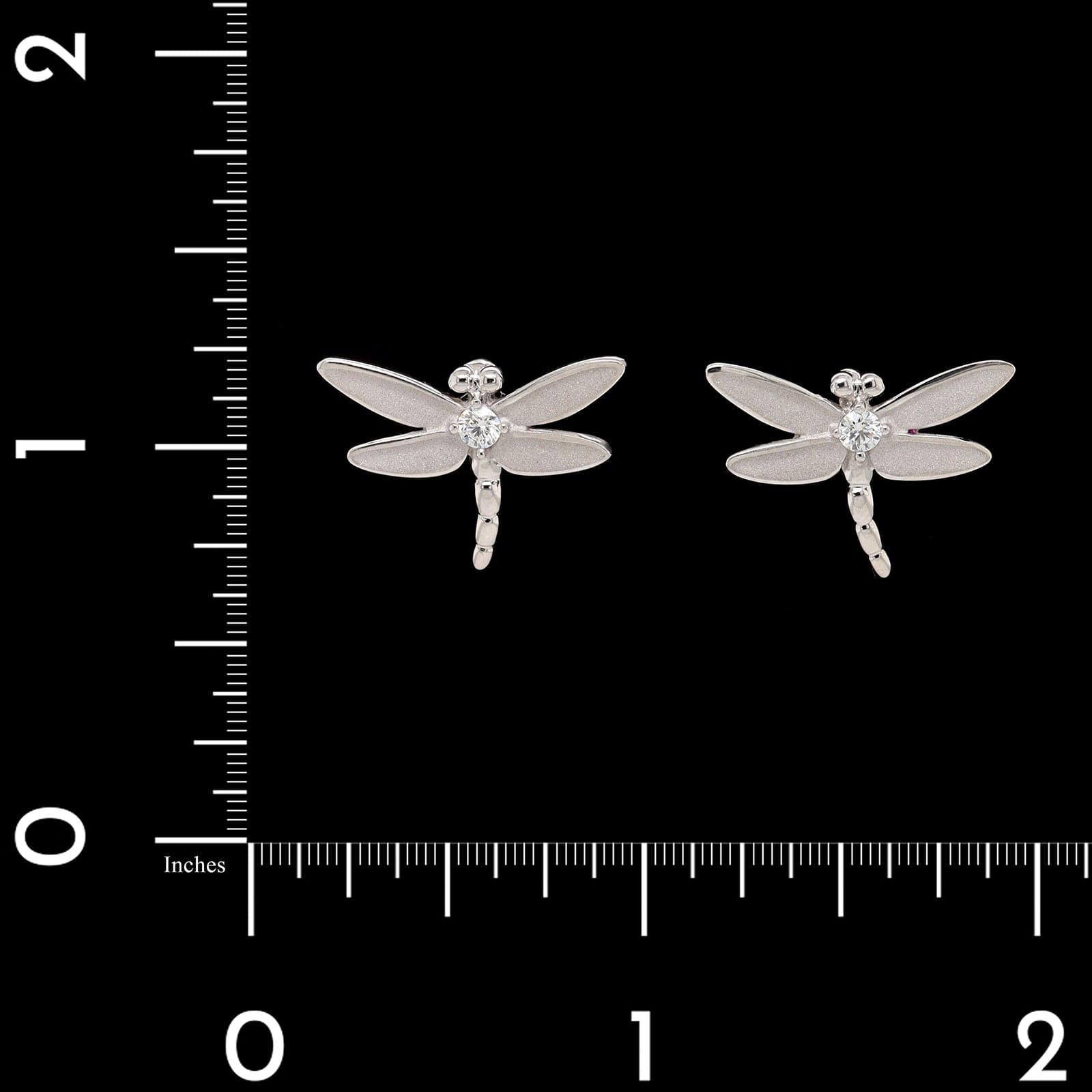 Tiffany & Co. 18K White Gold Estate Diamond Dragonfly Earrings