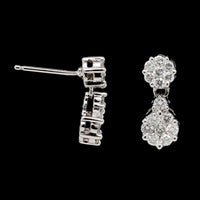 14K White Gold Estate Diamond Earrings