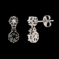 14K White Gold Estate Diamond Earrings