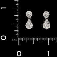 14K White Gold Estate Diamond Earrings