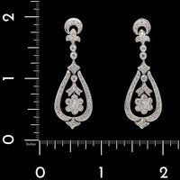 18K White Gold Estate Diamond Drop Earrings