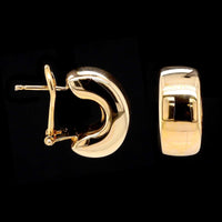 18K Yellow Gold Estate Half Hoops