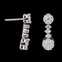 14K White Gold Estate Diamond Earrings