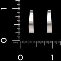 14K White Gold Estate Hinged Hoop Earrings