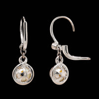 Mikimoto 18K White Gold Estate Akoya Cultured Pearl and Diamond Petite Soleil Earrings