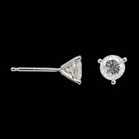 14K White Gold Estate Diamond Studs